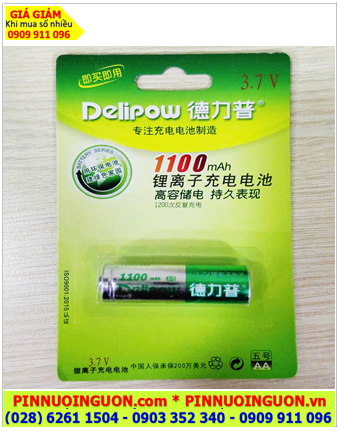 Pin đèn Pin, Pin sạc 14500 AA Lithium Li-iOn 3.7v Delipow 1100mAh (Vỉ 01viên)